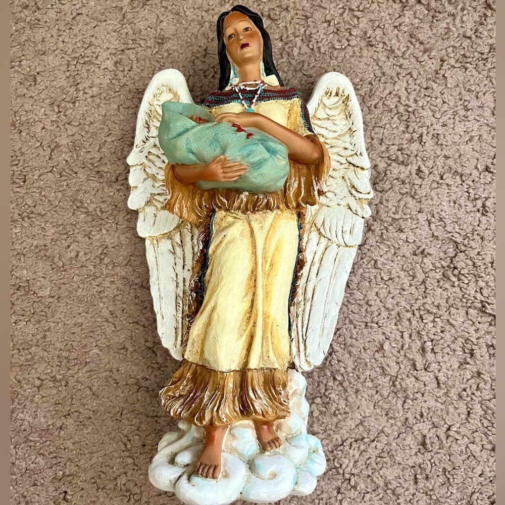 Native American Angel Figurine Statue - Picture 2 of 7